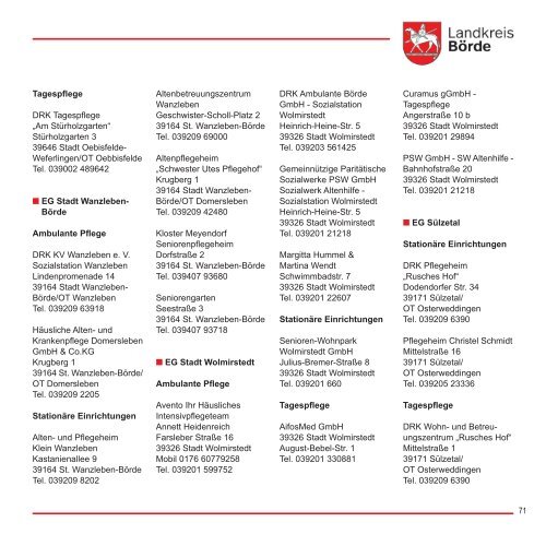 Familienwegweiser Landkreis Börde 2023/24