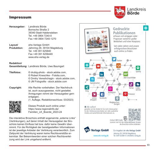 Familienwegweiser Landkreis Börde 2023/24