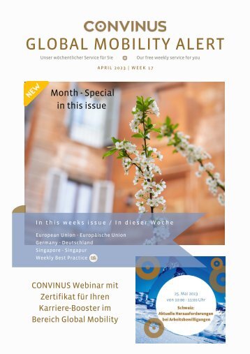 CONVINUS Global Mobility Alert - Week 17.2023