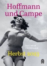 Hoffmann und Campe Verlag Vorschau Herbst 2023