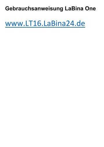 LT - Naudojimo instrukcija -  LaBina One