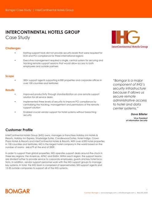 case study intercontinental hotels group