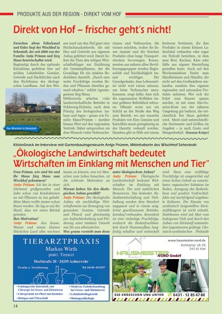 Holsteiner KlöönSNACK - Ausgabe Kiel / Eckernförde - Mai 2023