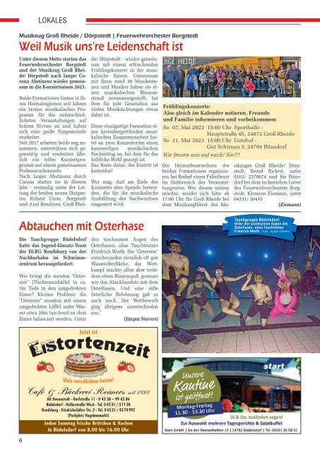 Holsteiner KlöönSNACK - Ausgabe Rendsburg / Mittelholstein - Mai 2023