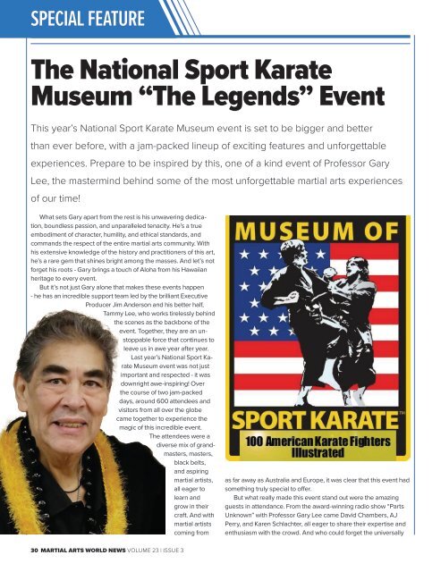 Martial Arts World News Magazine - Volume 23 | Issue 3