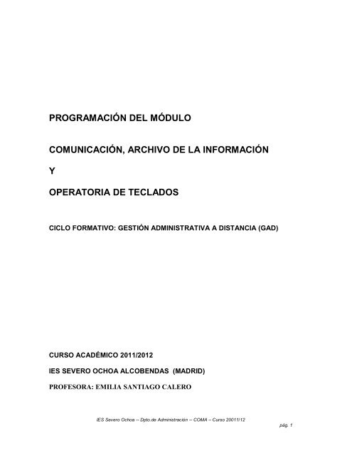 Programación - ies severo ochoa