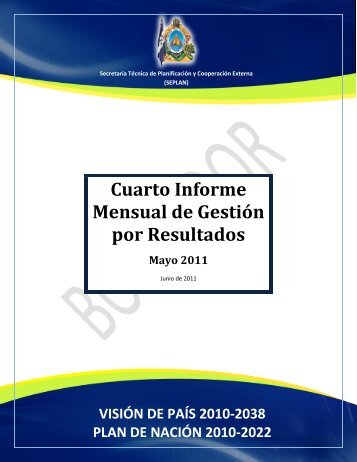 Cuarto Informe Mensual de Gestión por Resultados Mayo ... - Seplan