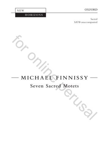 Finnissy, Seven Sacred Motets