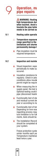 Installation, Maintenance and Operation Manual - Tyco Thermal ...