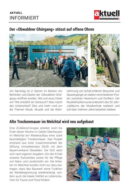 Aktuell Obwalden | KW 18 | 4. Mai 2023