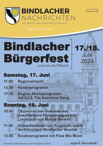 Bindlacher Nachrichten - Ausgabe 06.05.2023