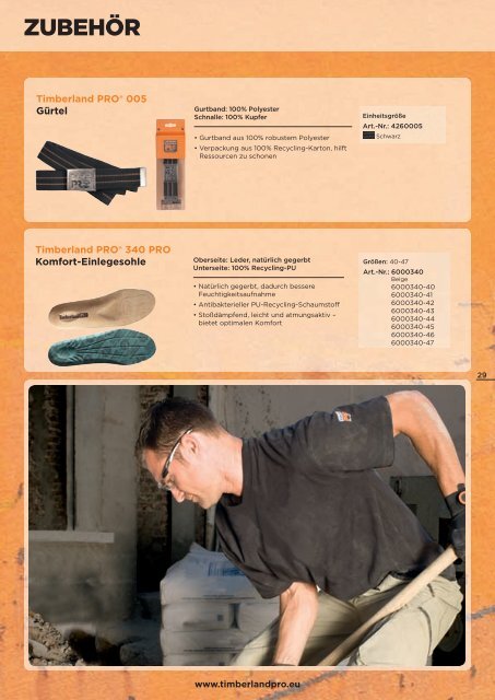 Kollektion Timberland PRO® Winter 2011 ... - City-Tools GmbH