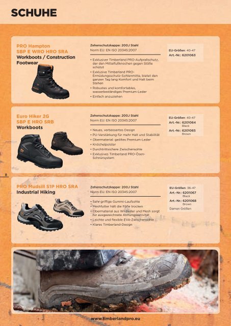 Kollektion Timberland PRO® Winter 2011 ... - City-Tools GmbH