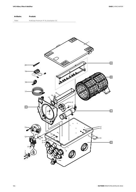 OASE Ersatzteilkatalog 2022 V1