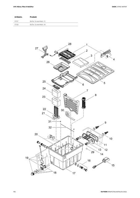 OASE Ersatzteilkatalog 2022 V1