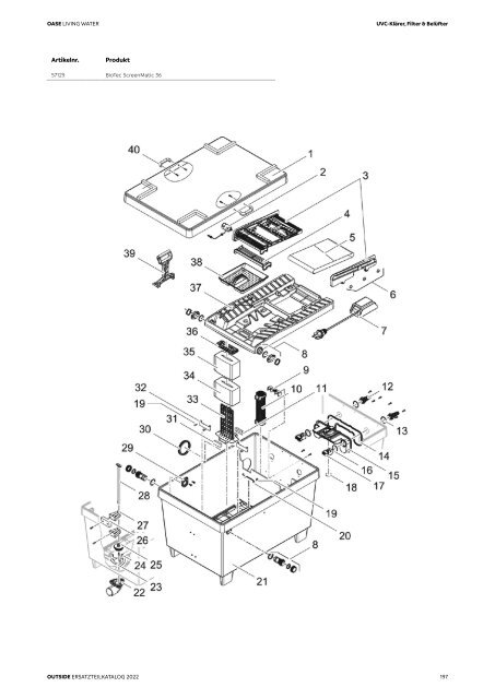 OASE Ersatzteilkatalog 2022 V1