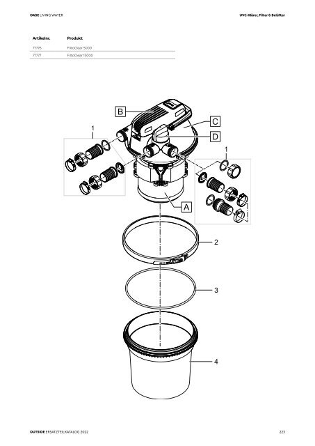 OASE Ersatzteilkatalog 2022 V1