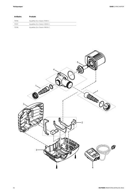 OASE Ersatzteilkatalog 2022 V1