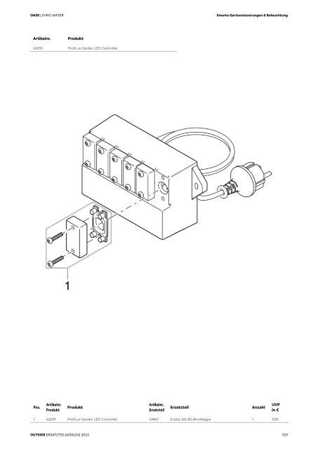 OASE Ersatzteilkatalog 2022 V1