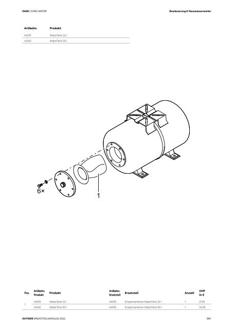 OASE Ersatzteilkatalog 2022 V1