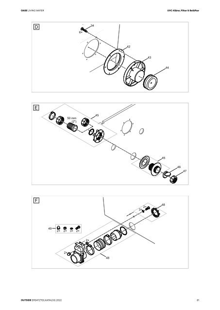 OASE Ersatzteilkatalog 2022 V1