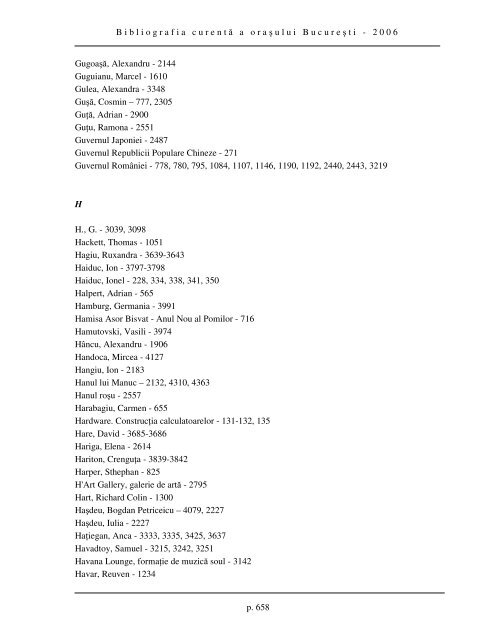 Bibliografia curent ă a ora ş ului Bucure ş ti - 2006 p. 595 INDEX ...