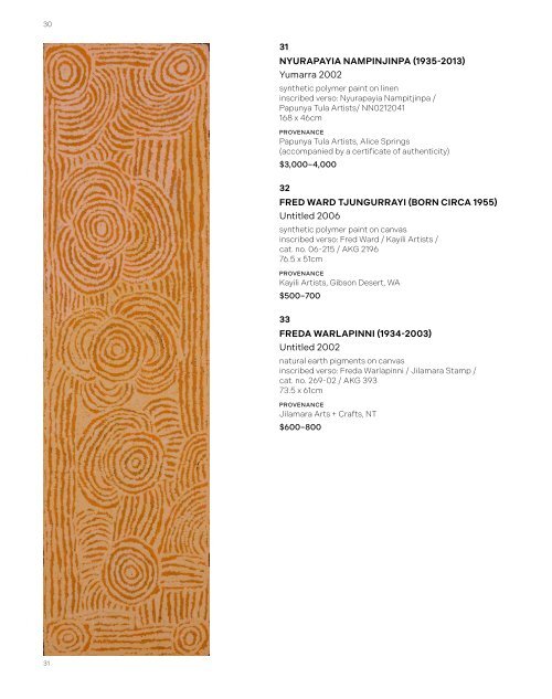 GA045 | The Alison Kelly Collection of Indigenous Art