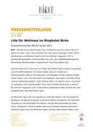 pressemitteilung - Hotel Birke Kiel