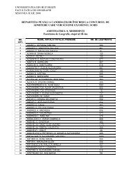 universitatea din bucureşti facultatea de geografie sesiunea iulie