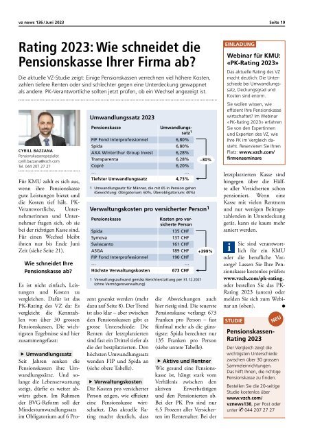 vznews, Schweiz deutsch, Juni 2023, Ausgabe 136