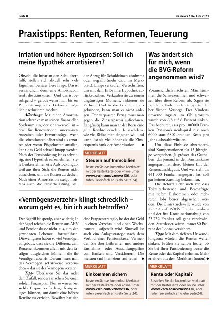 vznews, Schweiz deutsch, Juni 2023, Ausgabe 136