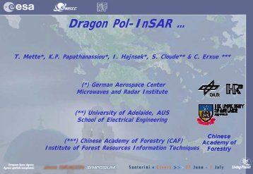 DRAGON Pol-InSAR Project - Esa