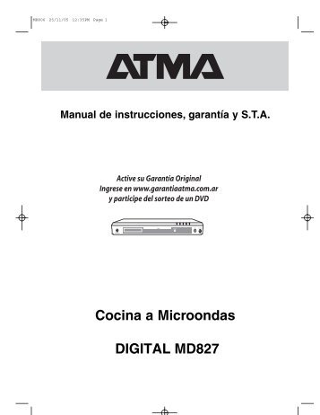 Cocina a Microondas DIGITAL MD827 - Atma