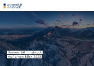 Universität Innsbruck: Auf einen Blick 2023