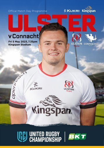 BKT-URC Ulster Rugby Match Day Programme v Connacht - QF