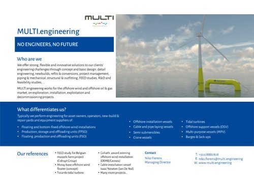 Offshore Wind Technology Portfolio 2023 : North Sea Summit Edition