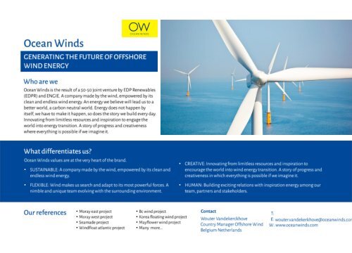 Offshore Wind Technology Portfolio 2023 : North Sea Summit Edition