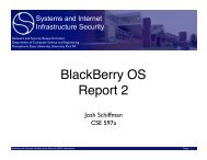 BlackBerry OS Report 2 - Department of Computer Science and ...