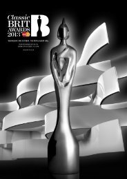The BRIT Classic Awards 2013 - Show Programme