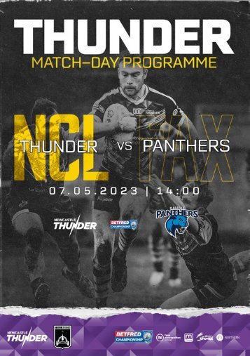 Newcastle Thunder vs Halifax Panthers Programme