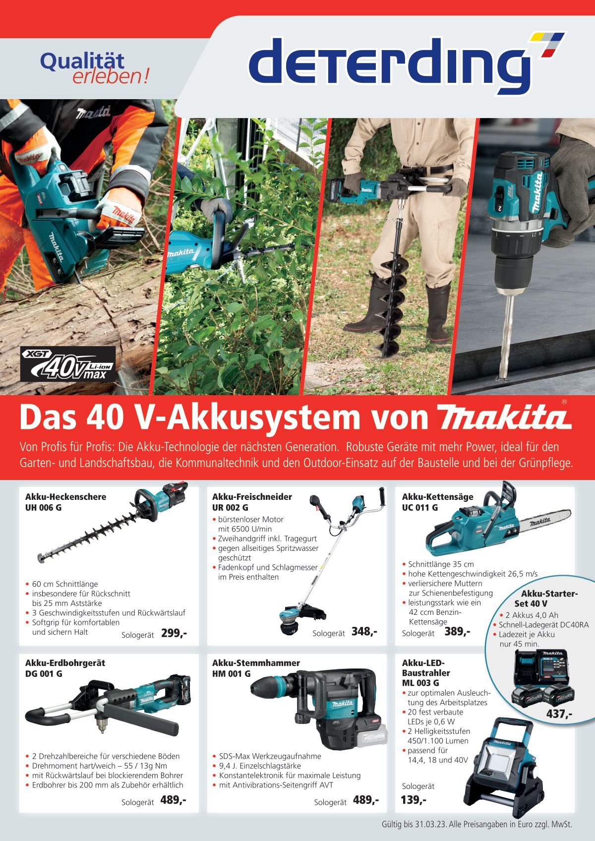 MAKITA 40V-Akkutechnik XHT :: Deterding GmbH in Garbsen, Nienburg,  Pennigsehl