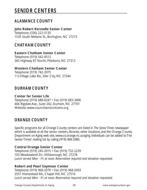 2010 COMMUNITY RESOURCE GUIDE - Orange County