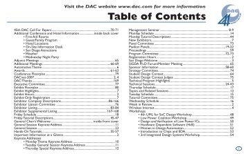 Table of Contents - DAC