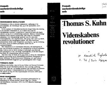 1973 Thomas S. Kuhn. Videnskabens revolutioner ... - Gaderummet