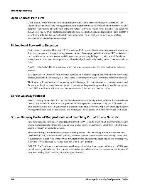 Routing Protocols Configuration Guide for the SmartEdge OS ...