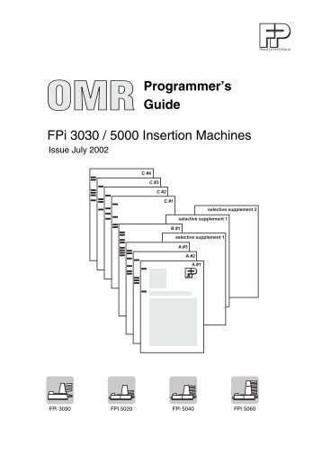FPi 3030 OMR Programmer's Guide - Fp-ims