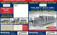 Webcast / onsite auction - Myron Bowling Auctioneers