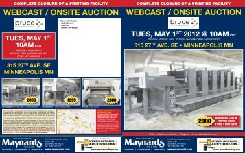 Webcast / onsite auction - Myron Bowling Auctioneers