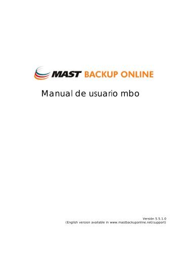 Manual de usuario mbo - Mast Backup Online