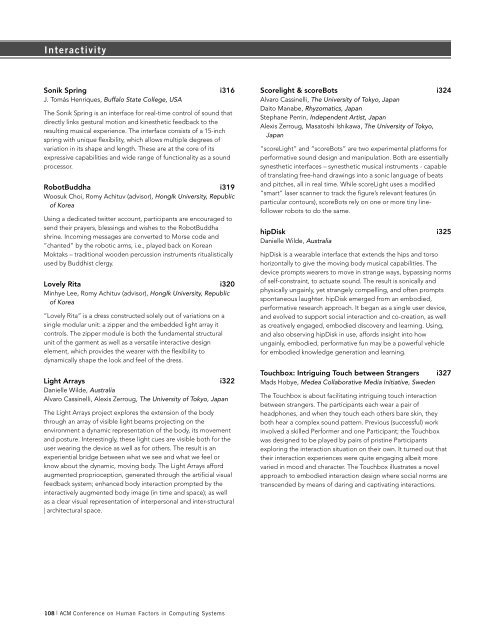 Printed Program (pdf) - CHI 2012 - Association for Computing ...